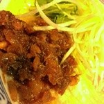 麺や而今 - 海老塩濃厚豚そば-XO醤使用のエビカス(2015/1)