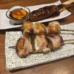 名古屋 今井屋本店 - セットの焼き鳥3本