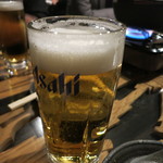 季楽酒場 おっきゃがり 福島 - ビールで乾杯〜