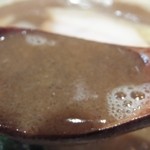 烈志笑魚油 麺香房 三く - 節系熱々スープ。