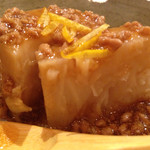 割烹 縮 - 京芋のそぼろあんかけ(拡大)