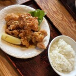 ゆきむら亭 - 料理写真:若鶏の中華ソース 中ご飯