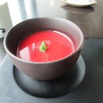 日本料理 「風花」 - 甘味（苺ゼリー）