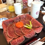 和牛処 はらぺこ亭 - こぼれ和牛レアステーキ重