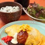 お好み焼き タンポポ - オムそばセット