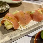 蔵々 - 蕾菜の生ハム巻き♡だったかな？w