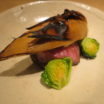 神保町 傳 - 焼物：早堀り筍 黒毛和牛