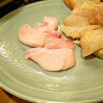 きくち - 2015．01　ふぐの白子、ふぐ皮