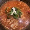 元祖トマトラーメンと元祖豆乳ラーメンと元祖トマトもつ鍋 三味 - トマトラーメン 大辛 550円