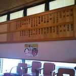 Sushikanta - 壁面メニュー