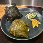 御結び ていねい - ていねいのひと雫(塩むすび)(\250)・野沢菜むすび(\400)・豚汁セット(+\350)