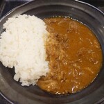 たいこ茶屋 - カレーライスでお口直し。甘いカレーでビーフがたっぷり入っていました。