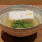 呑小路 やま岸 - 蟹真丈と菜の花