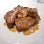 レストラン コバヤシ - 広島県産マルカッサンのロースト　根セロリとポテトのグラタン添