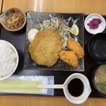 海の幸 - 料理写真:瀬付きアジフライ&牡蠣フライ定食1,320円