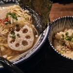 和風楽麺 四代目 ひのでや - レンコンは帆立の味がし、シャキシャキの食感がおいしかった