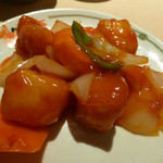 中国飯店 - 白身魚の甘酢あんかけ