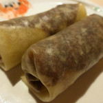 中国飯店 - 牛肉の味噌あえを巻いて