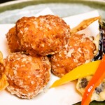 蓮根と海老のはんぺん揚