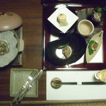 紀伊乃国屋 - 料理写真:前菜５点と活鮑