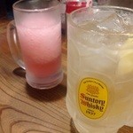 もつ焼き ねぎぼうず - H27.1.28 アセロラサワー・メガ角ハイボール