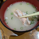 酒菜と炭火 山海鮮 - 味噌汁は「アラ汁」