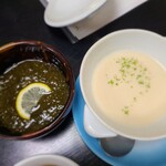 望山亭 ことぶき - もずくはかなり量が多いですが、あっという間に飲めます