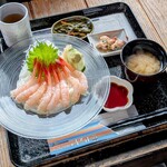 光る海 - 料理写真:甘えび丼