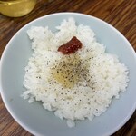 家系ラーメン まこと家 - ライスをお化粧