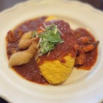 オムライス専門店 エグロン - シーフードオムライス、ノーマル・ケチャップライスタイプ