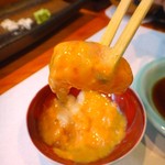 寿司栄 - 縞海老リフトアップ