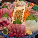魚貝亭 - 料理写真:魚介亭 ＠大和 刺身盛合わせ