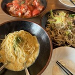 らるきい - ぺぺたま、とまと、きのこサラダ