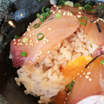 海鮮食堂 じゃこや - ハマチ漬け丼 '15 1月上旬