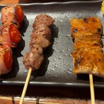 大国 - 左からベーコントマト、カシラ、上シロ
