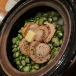 祐天寺 Bob - 大粒ホタテとアスパラの土鍋飯