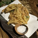 駱駝別邸 - しょうがの天ぷら 美味しかった！
