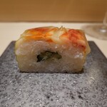 佐たけ - 車海老の押し寿司