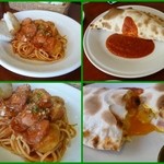 モンドール - ソーセージとじゃがいものトマトソース、カルツォーネ