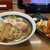 ８番らーめん - 料理写真:小さなCセット(味噌)。野菜ラーメンに唐揚げが付いた定番のセットです。