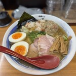 中華そば 半ざわ - 限定 渡り蟹出汁ラーメン(塩) 1700円　煮玉子トッピング