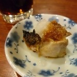 粂の坊ったん - お通しの焼き魚 おいしかった～