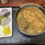 立喰いうどん 河内うどん - 料理写真:朝食チケットをカレーうどんに変更100円＋海老天180円