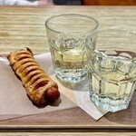 カフェカルディーノ/HAGARE - グラススパークリング＆ソーセージクロワッサン