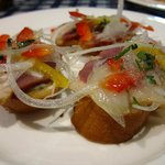 レストラン ピック - 鴨のプルスケッタ