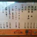 麺屋 菜々兵衛 - ’１０・０３・１６ メニュー１