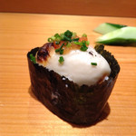 天寿し - 本フグの白子@熱々トロリ