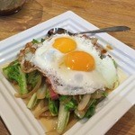 むとう - 県産ナッパとポーク炒め