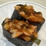 はま寿司 - つぶ貝のキムチ和え軍艦キムチが効いてる！