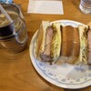 コメダ珈琲店 - たっぷりミルクコーヒー    あみ焼きチキンサンド